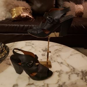 Lucky Brand leather high heel platform sandal size 8.5